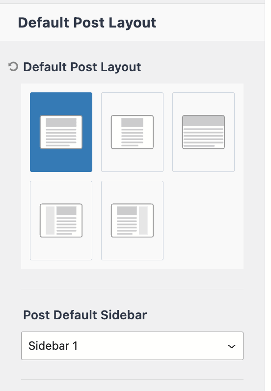 Kadence Single Post Layout - Default Post Layout Settings